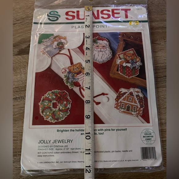 Sunset Jolly Jewelry Plasticpoint Kit #19010 Christmas 1992 Dimensions Sealed - Picture 5 of 6
